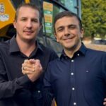 Imagem do deputado Aliel Machado com o vereador Aleixo Kominecki